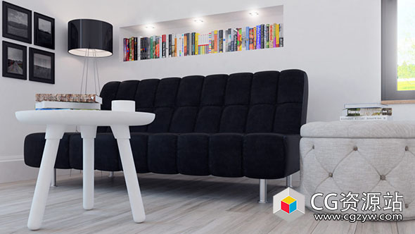 3D客厅家具沙发模型(C4D+C4D VRAY格式)CGAxis Models Volume 78 Furniture VII-天天素材网