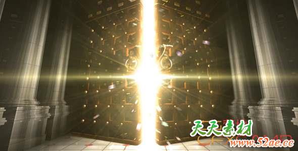 AE模板-开门蝴蝶飞舞Logo文字动画 Logo Doorway-天天素材网