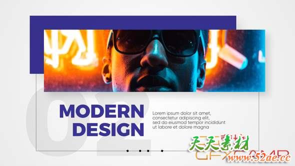 AE模板-简单图片宣传介绍片头 Clean Promo-天天素材网