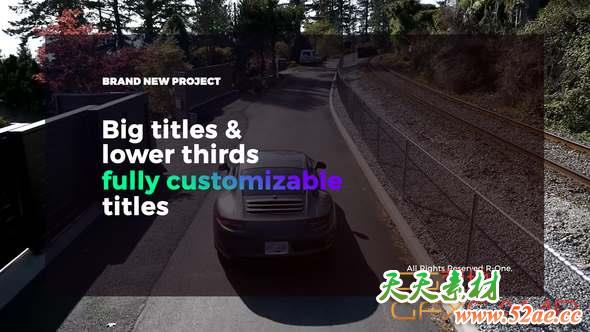 AE模板-文字标题字幕条动画 Big Titles & Lower Thirds-天天素材网