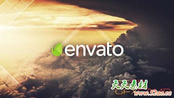 AE模板-图形遮罩视频图片开场 Abstract Opener-天天素材网