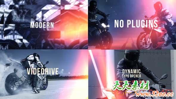 AE模板-动感快闪文字视频片头开场 Dynamic Typo Opener-天天素材网