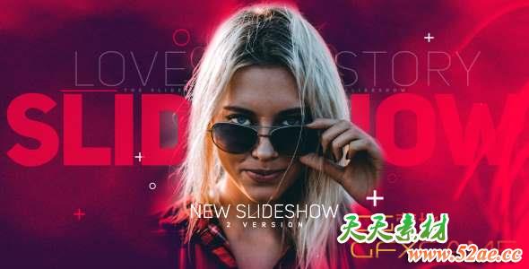 AE模板-动感快闪分屏图片展示开场 Slideshow-天天素材网