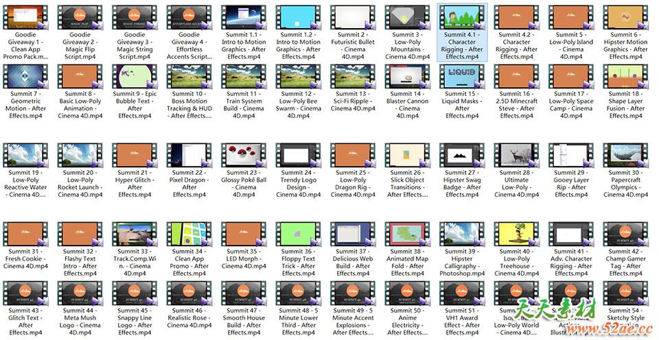 Mt. Mograph AE+C4D 高级教程 MG运动图形动画教程大合集 更新至81集