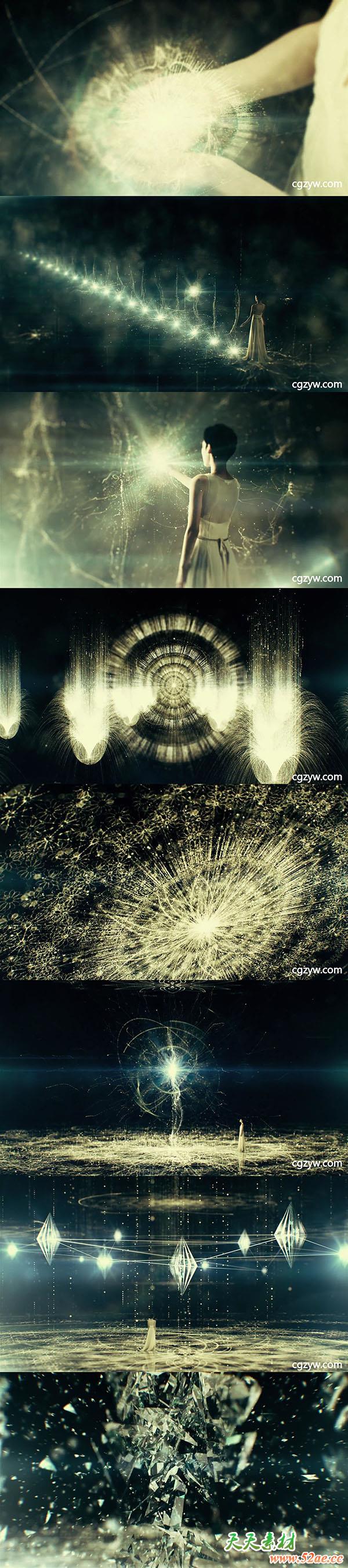 AE和C4D高级案例精品包装教程超级绚丽粒子场景《The Moment of Beauty》+工程文件