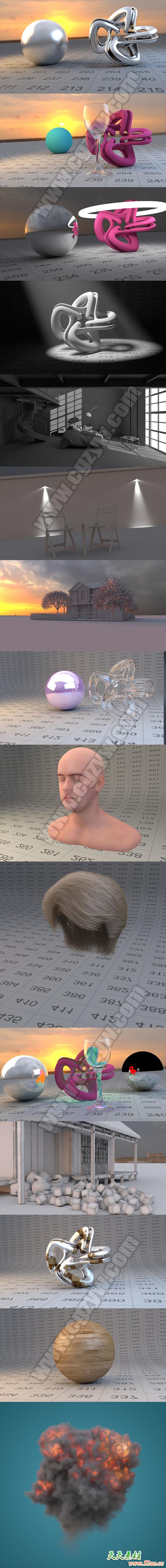 C4D教程Arnold阿诺德渲染器C4DtoA插件案例讲解全面综合教程+工程文件