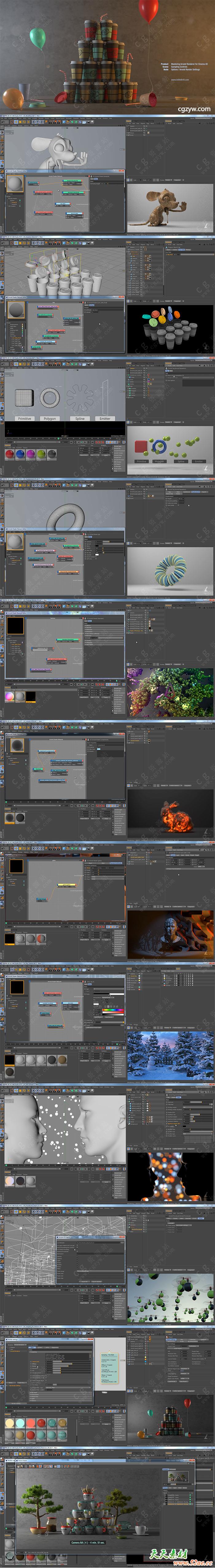 C4D阿诺德渲染器全面进阶教程 Inlifethrill Mastering Arnold Render for Cinema 4D 含（工程文件）