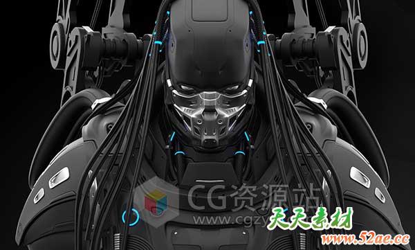 C4D科幻人物高科技三维机器人高级建模视频教程 MASTERING 3D MODELING IN CINEMA 4D-天天素材网