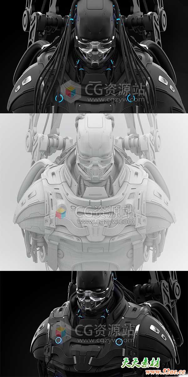C4D科幻机械高级机器人建模视频教程 - MASTERING 3D MODELING IN CINEMA 4D