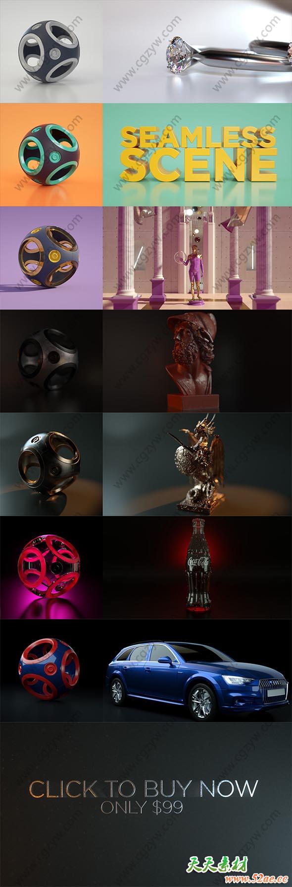 C4D OC渲染器灯光照明预设Octane Lighting Essentials