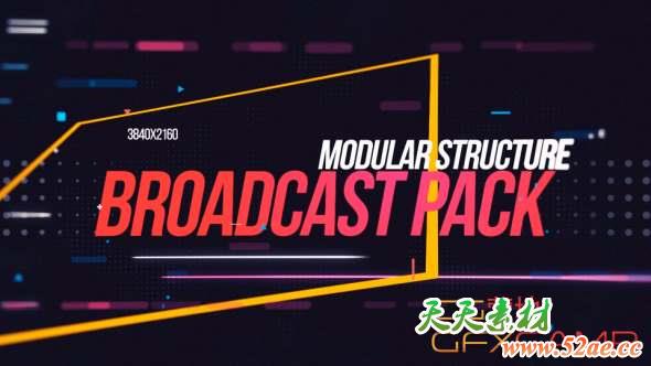 AE模板-动感时尚视频栏目包装 Broadcast Promo 4K-天天素材网