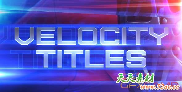 AE模板-力量感文字标题商品宣传片头 Velocity Titles-天天素材网