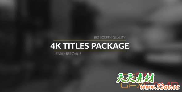 4k Broadcast Titles Package