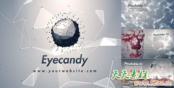 AE模板-抽象点线背景动画开场 Plexus Technology Opener-天天素材网