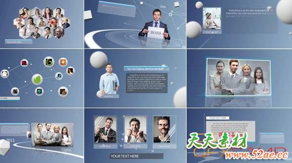 AE模板-干净简洁商务片头栏目包装 Clean & Simple Corporate Presentation-天天素材网