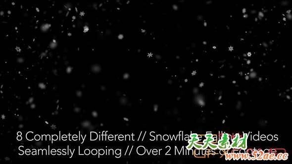 雪花飘动下雪视频素材 Snow Falling-天天素材网