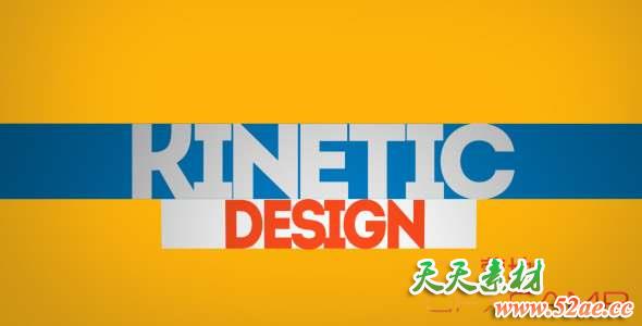AE模板-创意运动文字片头动画 Kinetic Typo-天天素材网