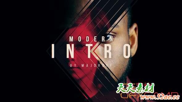AE模板-时尚视频包装片头 Modern Intro-天天素材网