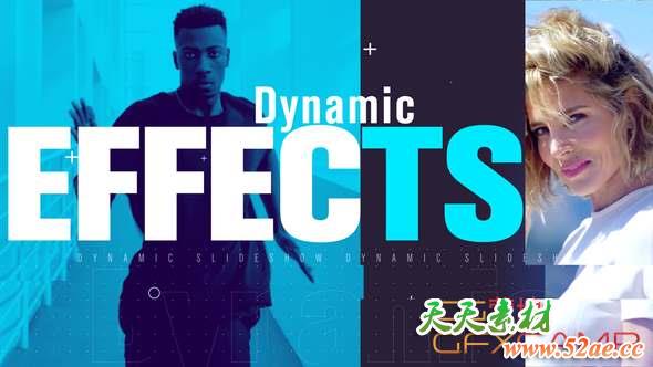 AE模板-活力动感视频开场 Dynamic-天天素材网