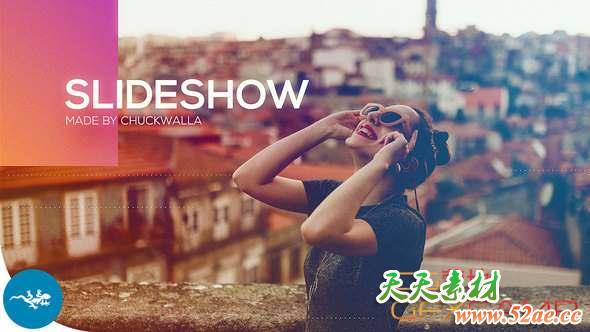 AE模板-时尚幻灯片图片开场 Slideshow-天天素材网