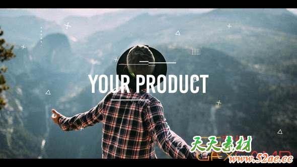 AE模板-图形切割图片快闪片头 Dynamic Stylish Opener-天天素材网