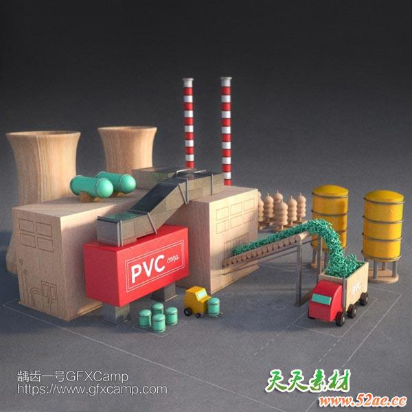 灰猩猩180个可爱卡通创意低多边形C4D模型(C4D+FBX+OBJ,不含贴图)The Happy Toolbox Model Pack-天天素材网