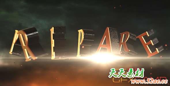 AE模板-大气史诗三维文字电影宣传片开场 Epic Trailer KIT Action-天天素材网