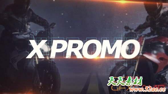 AE模板-体育视频活力包装片头 Broadcast X-天天素材网