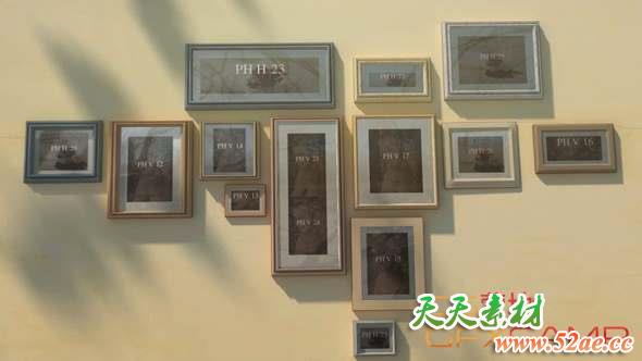 AE模板-婚礼相框相册片头 Wedding Frames-天天素材网