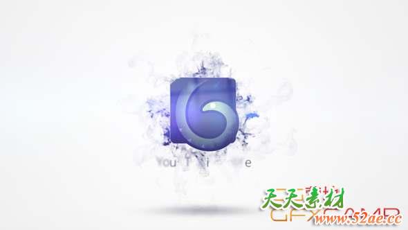 AE模板-烟雾散开Logo动画 Quick Smoke Burst Logo-天天素材网
