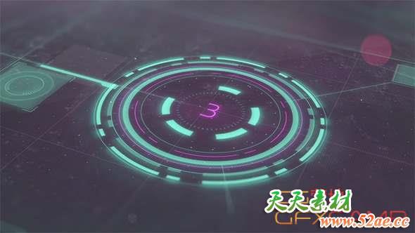 AE模板-科幻HUD文字标题片头开场 Futuristic Cinematic Trailer-天天素材网