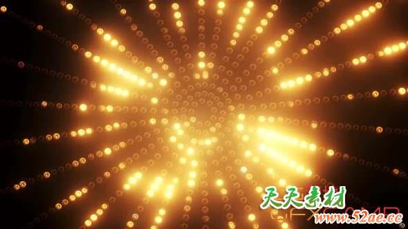 LED灯光闪烁视频素材 Gold Circle LED-天天素材网