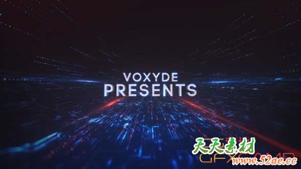 AE模板-未来科幻线条穿梭文字片头 Future Action Titles-天天素材网