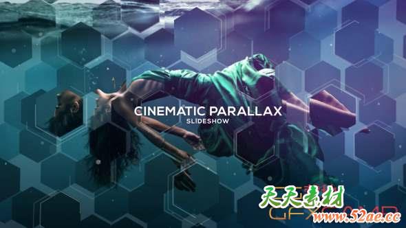 AE模板-六边形拼贴视差图片开场 Cinematic Parallax Slideshow-天天素材网