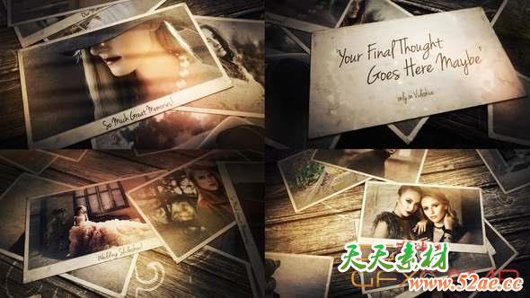 AE模板-回忆相册照片展示片头 Photo Gallery-天天素材网