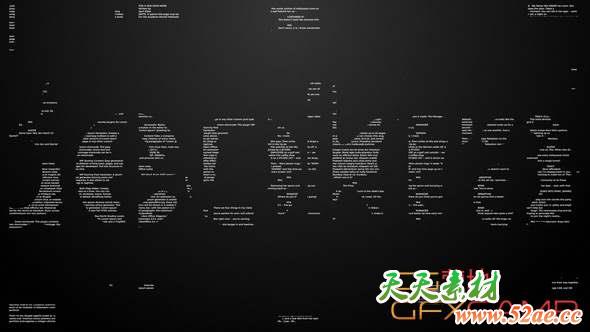 AE模板-电脑文字书写组成Logo动画 Text Logo-天天素材网