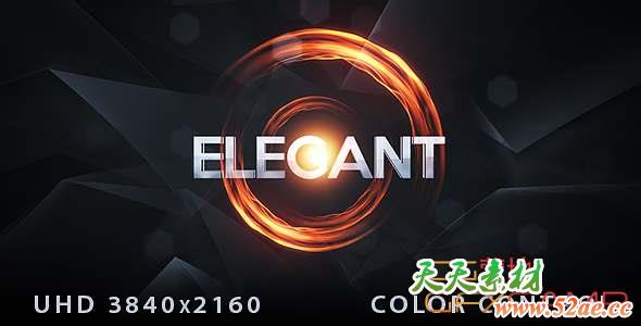 AE模板-大气能量感文字片头Logo动画 Logo Intro-天天素材网