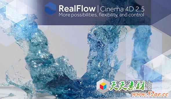 C4D流体动力学模拟插件破解版 NextLimit RealFlow 2.5.3.0083 Win-天天素材网
