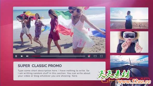 AE模板-网络视频宣传片头 Youtube Promo-天天素材网