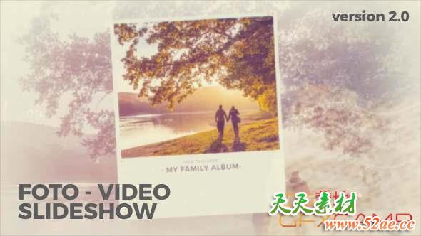 AE模板-拍立得家庭相册照片展示 My family album v.2-天天素材网