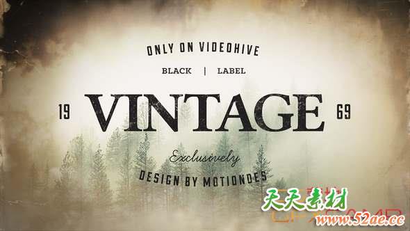 AE模板-复古图片展示片头 Vintage Opener 3-天天素材网