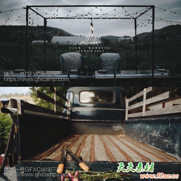 9个欧美电影时尚婚礼视频调色LUTS预设(FCPX/达芬奇/AE/Pr/Ps等)-天天素材网