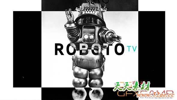 Apple Motion模板-时尚创意栏目包装片头 Roboto TV-天天素材网