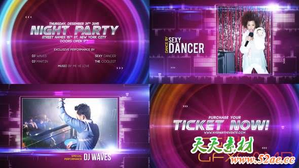 AE模板-音乐活动宣传介绍片头 Promote Your Event v3-天天素材网