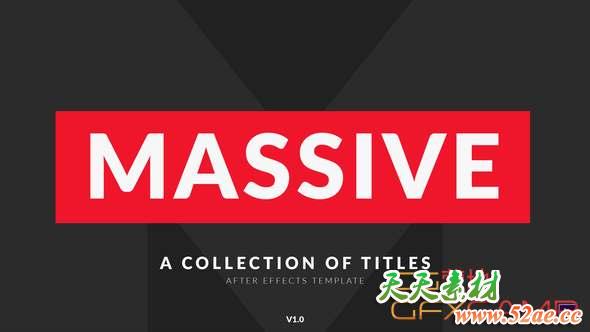 AE模板-快闪文字标题动画 Massive Titles Pack for After Effects-天天素材网