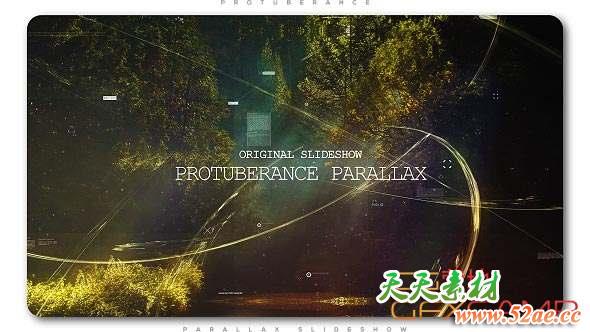 AE模板-视差图片幻灯片开场 Protuberance Parallax Slideshow-天天素材网