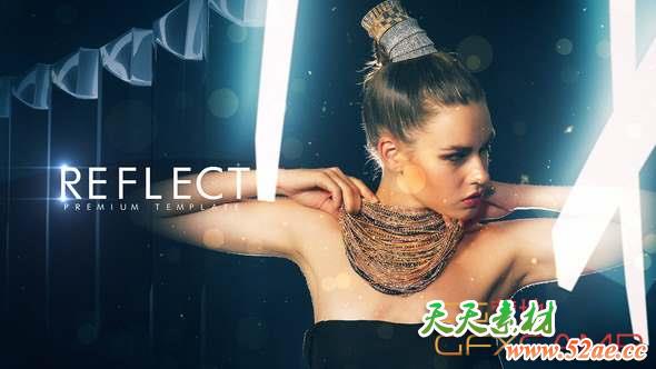 AE模板-时尚图片人物介绍包装 Reflect-天天素材网