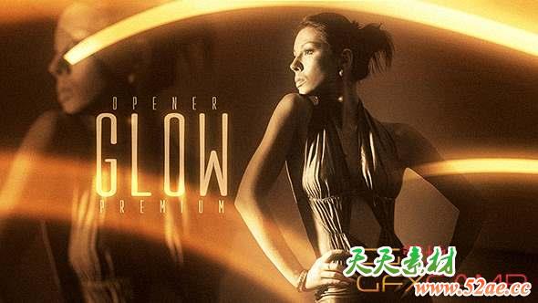 AE模板-梦幻光效奢华背景时尚包装片头 Glow-天天素材网