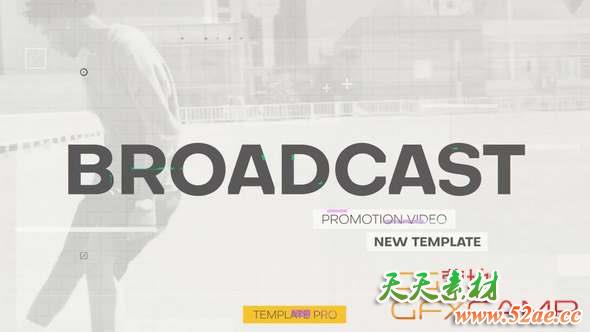 AE模板-城市运动视频宣传包装片头 Urban Broadcast-天天素材网
