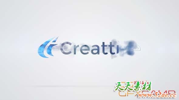 AE模板-快速烟雾Logo动画 Clean Wisp Logo-天天素材网